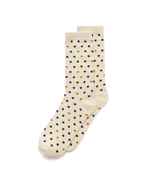 ECCO® dame prikkete halvhøye sokker - Beige - M