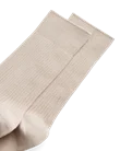 ECCO® Casual chaussettes mi-hautes côtelées unisex - Beige - D1