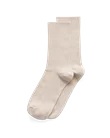 ECCO® Casual chaussettes mi-hautes côtelées unisex - Beige - M