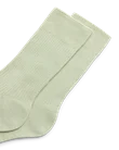 ECCO® dame ribbestrikkede halvhøye sokker - Grønn - D1