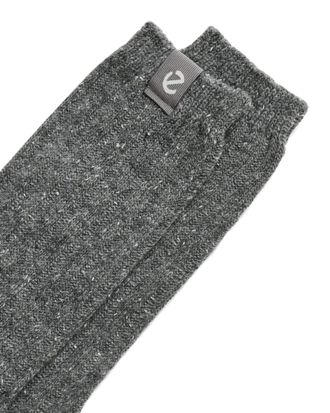 ECCO® Hygge Unisex geribbelde halfhoge sokken - Grijs - D1