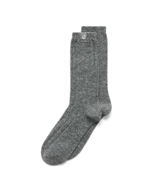ECCO® Hygge chaussettes mi-hautes côtelées unisex - Gris - M