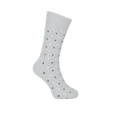 Men's ECCO® Dotted Mid-Cut Socks - Grey - Main
