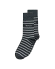 Men's ECCO® Striped Mid-Cut Socks - Grey - M