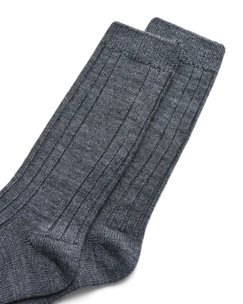 ECCO® chaussettes mi-hautes côtelées unisex - Gris - D1