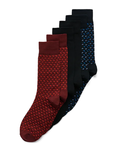 ECCO® chaussettes mi-hautes (lot de 3) pour homme - Multicolore - M
