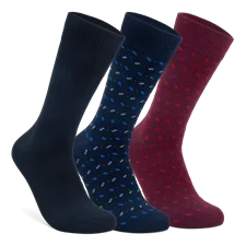 Men's ECCO® Mid-Cut Socks (3-Pack) - Multicolor - Main