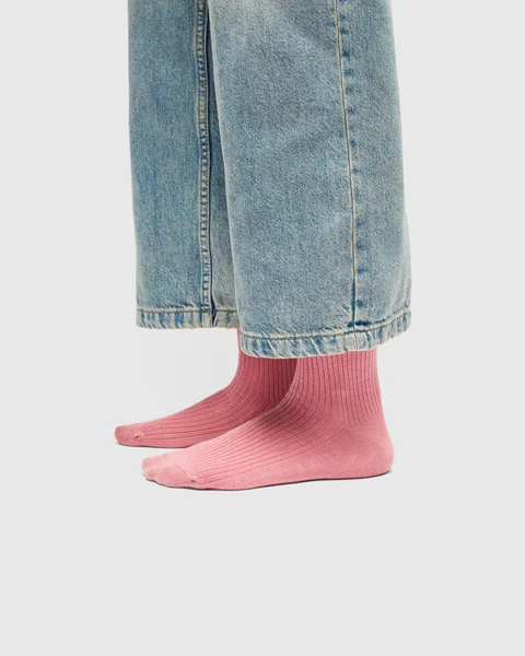 ECCO® Casual mid-cut strømper til damer - Pink - Lifestyle_Image_1