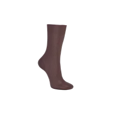 ECCO® ženske sjajne rebraste srednje čarape - Crvena - Main
