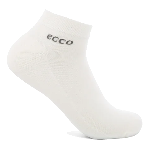 Unisexowe skarpetki stopki (2-pak) ECCO® Longlife - Biały - Lifestyle