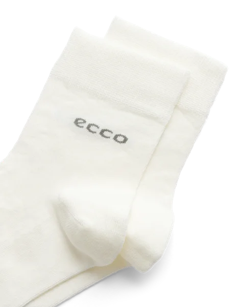 ECCO® Longlife ankelstrømper til unisex - Hvid - D1