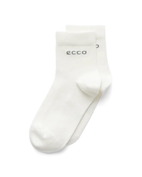 Unisex stredne vysoké ponožky (2 páry) ECCO® Play - Biela - D1