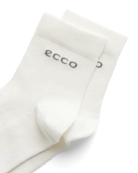 Unisex ECCO® Play Long-Life Mid-Cut Socks (2-Pack) - White - D2