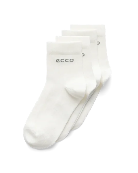 Unisexowe wytrzymałe skarpetki średniej długości (2-pak) ECCO® Play - Biały - M