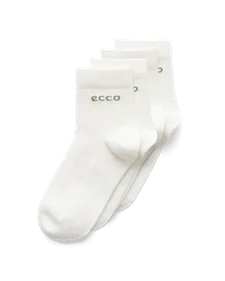 ECCO® Play unisex slitesterke halvhøye sokker (2-pk) - Hvit - M