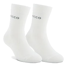 ECCO® Play Unisex Langlebige halbhohe Socken (2er-Pack) - Weiß - Main