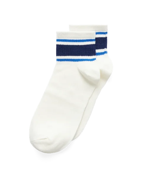 Unisex ECCO® Retro Low-Cut Socks (2-Pack) - White - D1