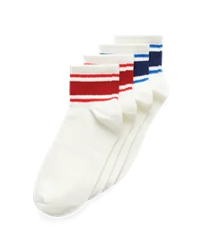 Unisex ECCO® Retro Low-Cut Socks (2-Pack) - White - M