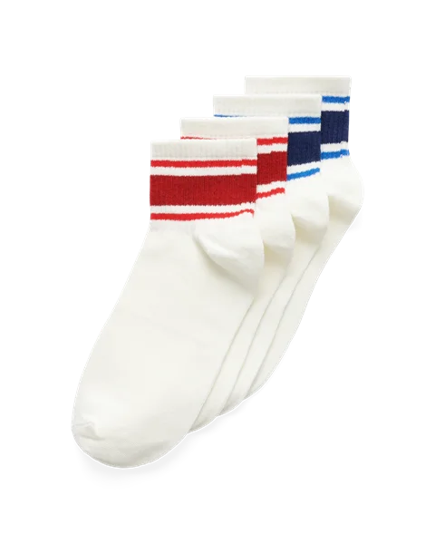 Unisex nízké ponožky (balení po 2 párech) ECCO® Retro - Bílá - M