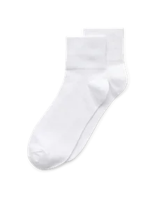 Unisex ECCO® Retro Ankle Socks (2-Pack) - White - M