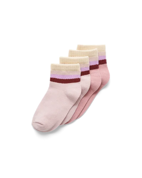 Unisex ECCO® Play Retro Ankle Socks (2-Pack) - Pink - M