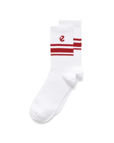 Unisex stredne vysoké ponožky (3 páry) ECCO® - Biela - D2