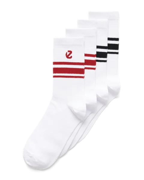 Unisex ECCO® sukat keskimittaisella varrella (3-pack) - Valkoinen - M