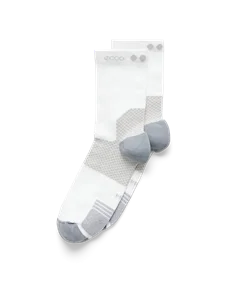 ECCO® Tour Lite chaussettes mi-hautes unisex - Blanc - M