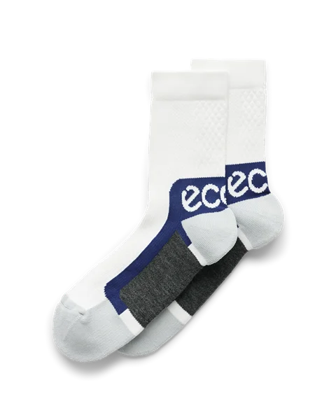 ECCO® Tech unisex funksjonelle halvhøye sokker - Hvit - M