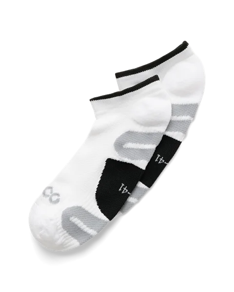 Unisex ECCO® Functional No-Show Socks - White - M