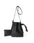 ECCO® Sail Hobo-Tasche aus Leder - Schwarz - M