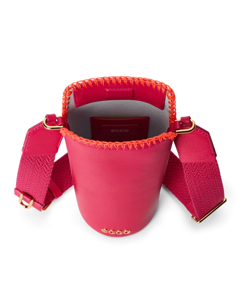 ECCO® Pot Umhängetasche aus Leder - Pink - I
