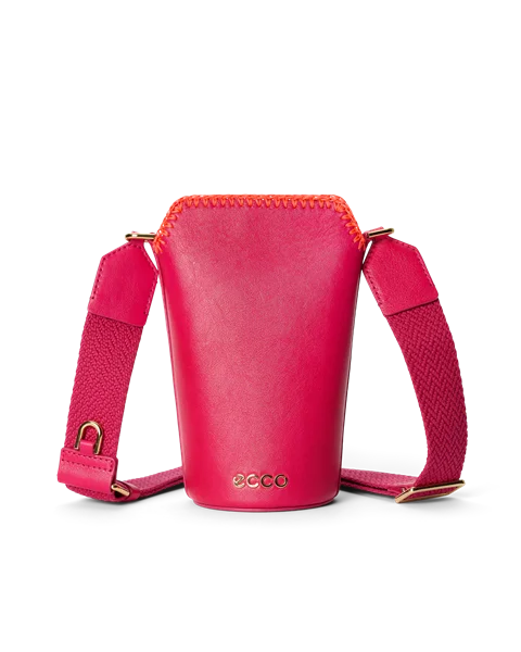ECCO® Pot Umhängetasche aus Leder - Pink - M