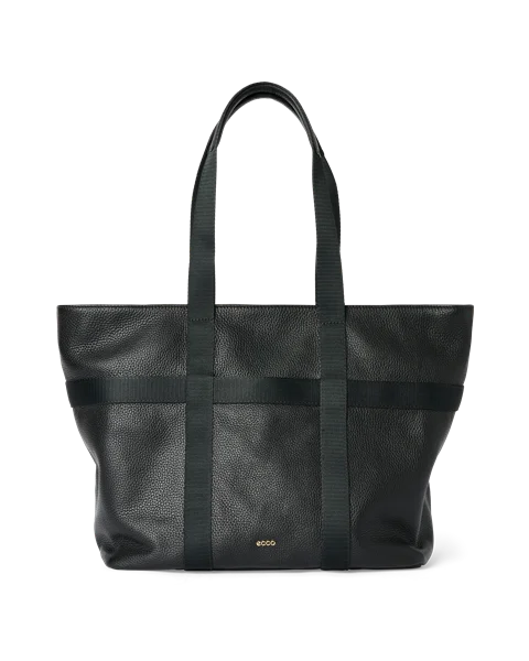 ECCO® shopper taske i læder - Sort - M