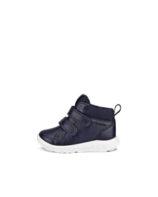 ECCO® SP.1 Lite sneakers i læder med Gore-Tex og med velcro remme til børn - Marineblå - O