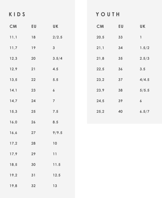 timberland shoe size guide