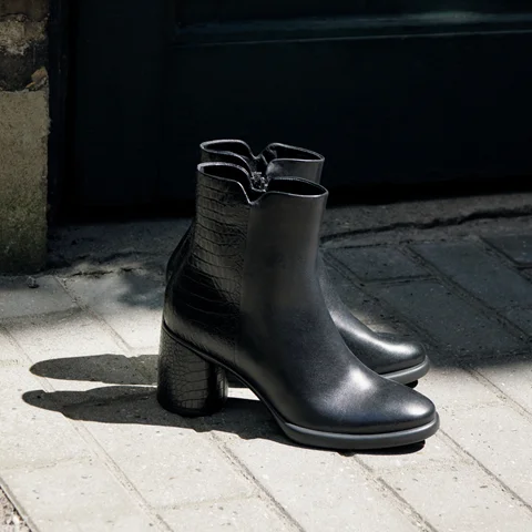 ECCO® Sculpted Lx 55 mellemhøj støvle i læder til damer - Sort - Lifestyle