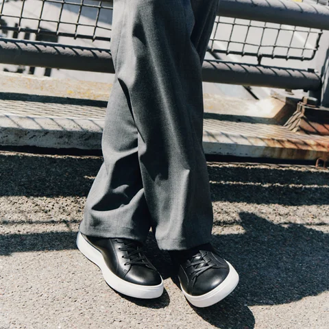 ECCO® Street Tray sneakers i læder til herrer - Sort - Lifestyle